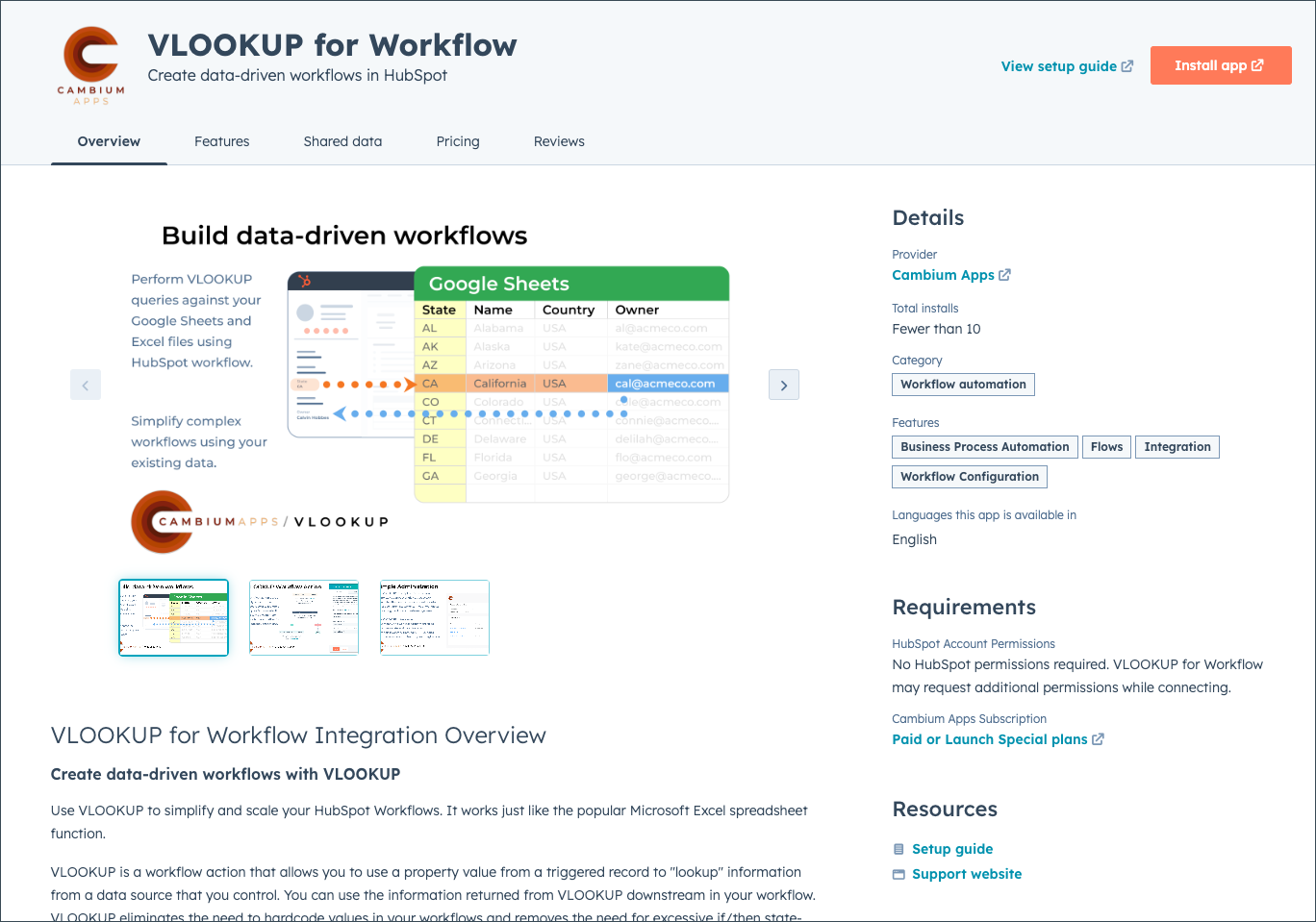 vlookup marketplace